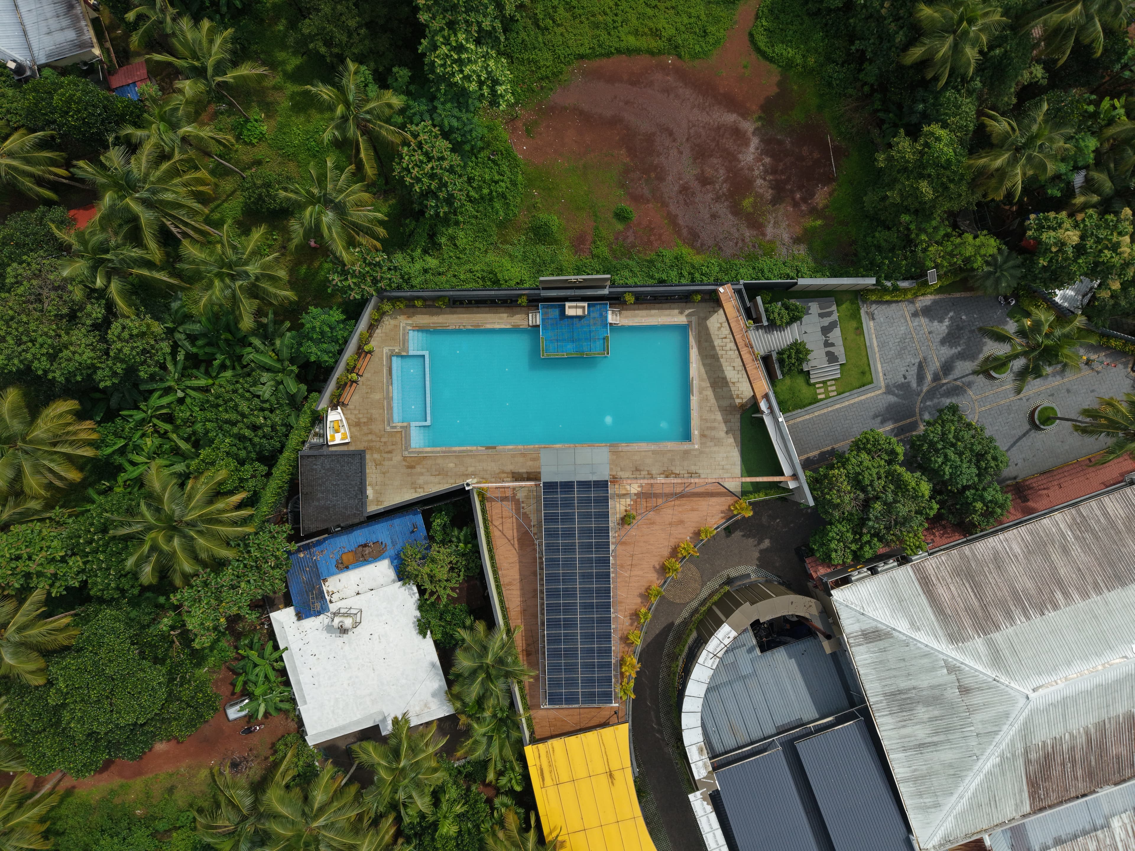 Overhead Bird's-Eye View of Venue Grounds